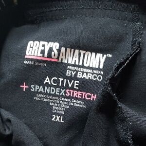 Grey's Anatomy Black Spandex Stretch Scrub Pants